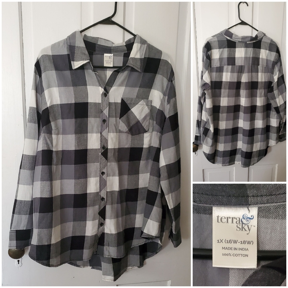 Plaid ladies flannel shirt